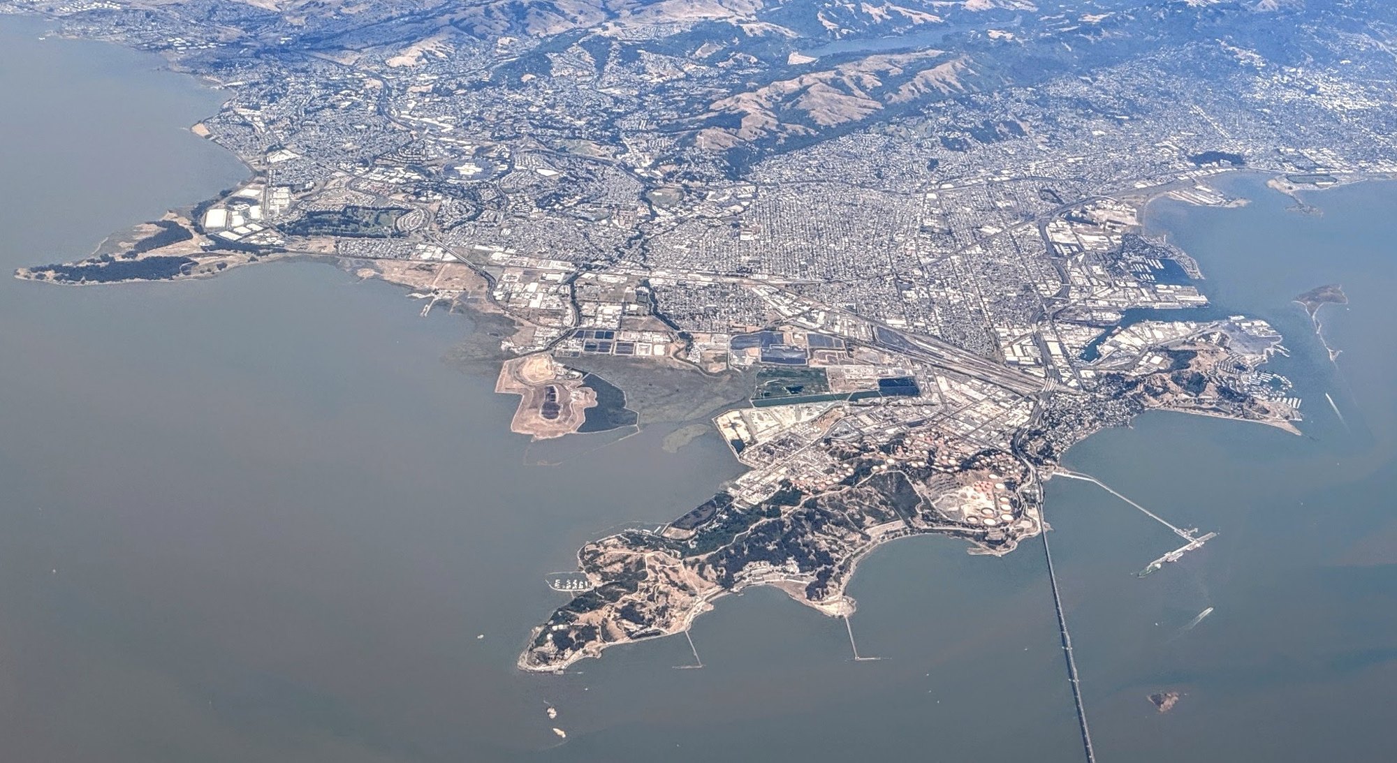 Aerial view of Richmond and the San Rafael Bay